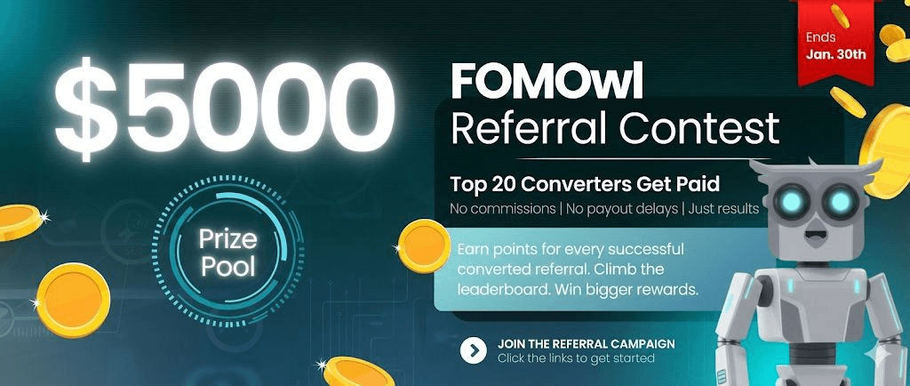 FOMOwl AIbot referral campaign